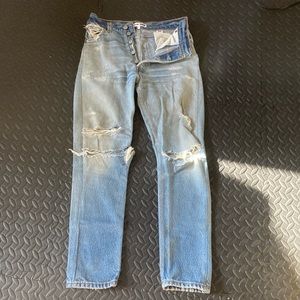 Re/done Levi’s.  Distressed